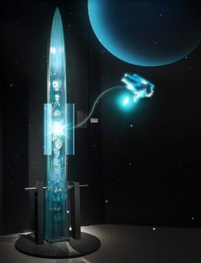 Alien rocket ship art
